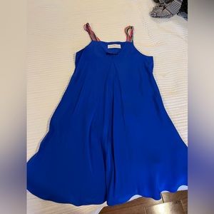 Amanda uprichard Blue dress with colorful straps size small